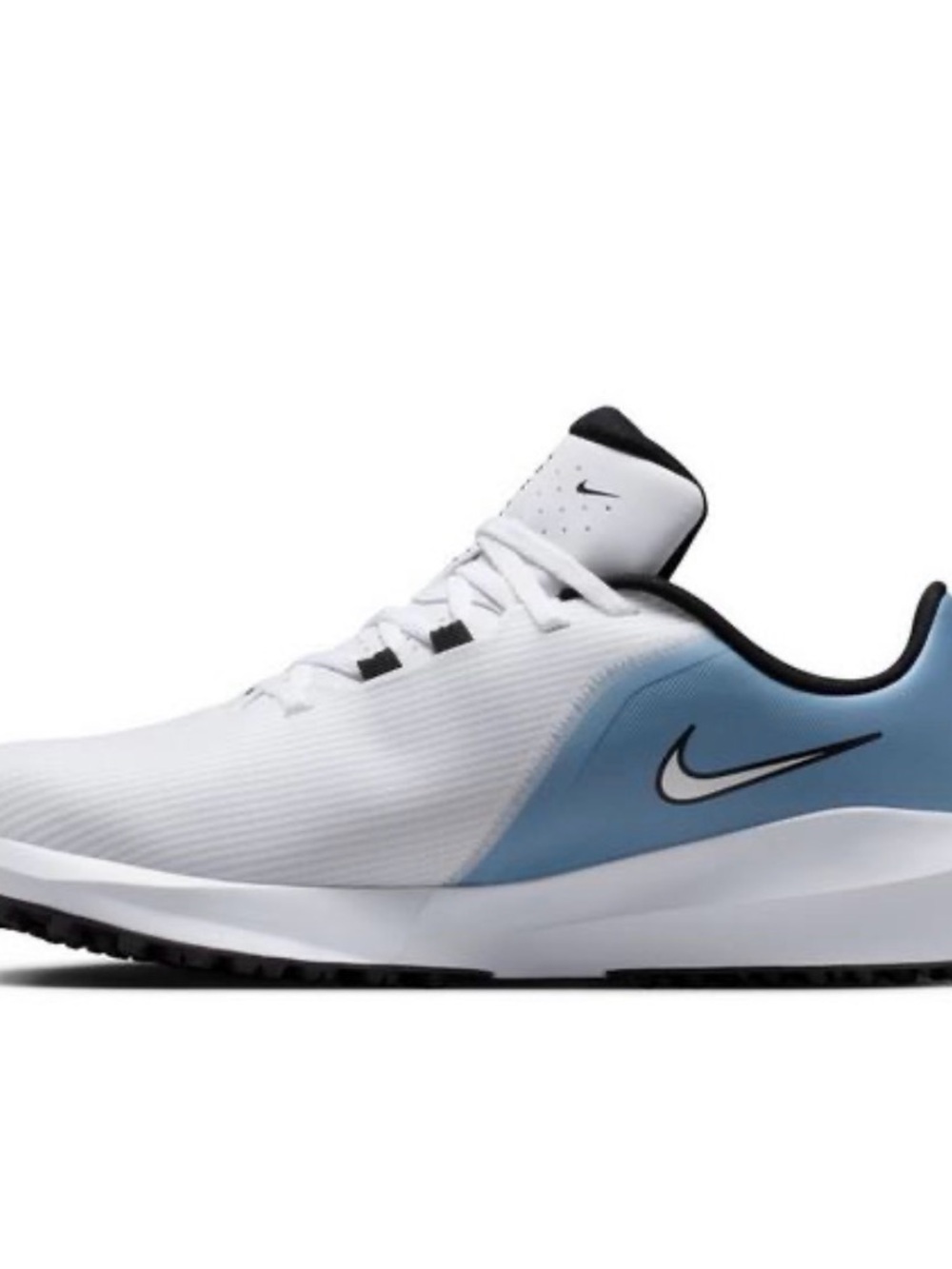 Nike White & Light Blue Low-Profile Golf Shoe